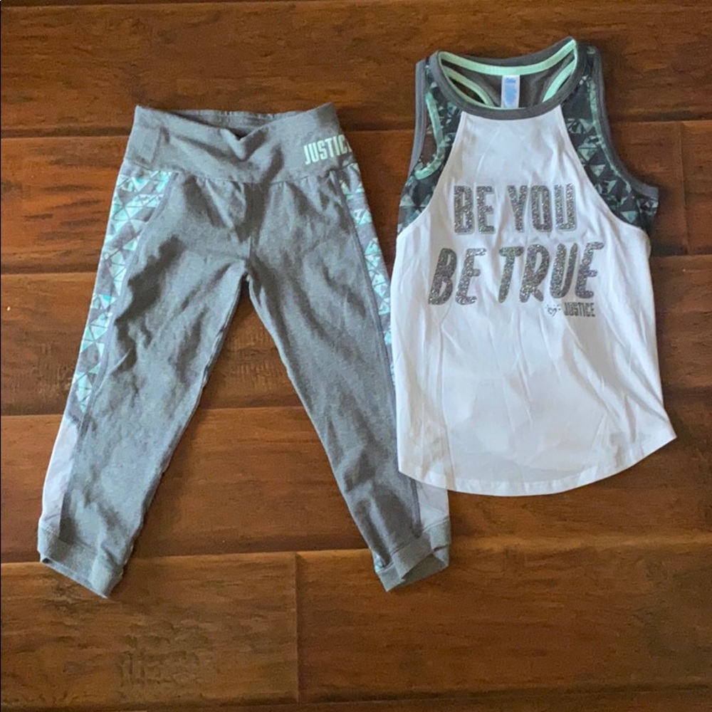 Girls justice workout set